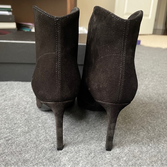 Saint Laurent Black Suede Ankle Boots - Picture 4 of 7